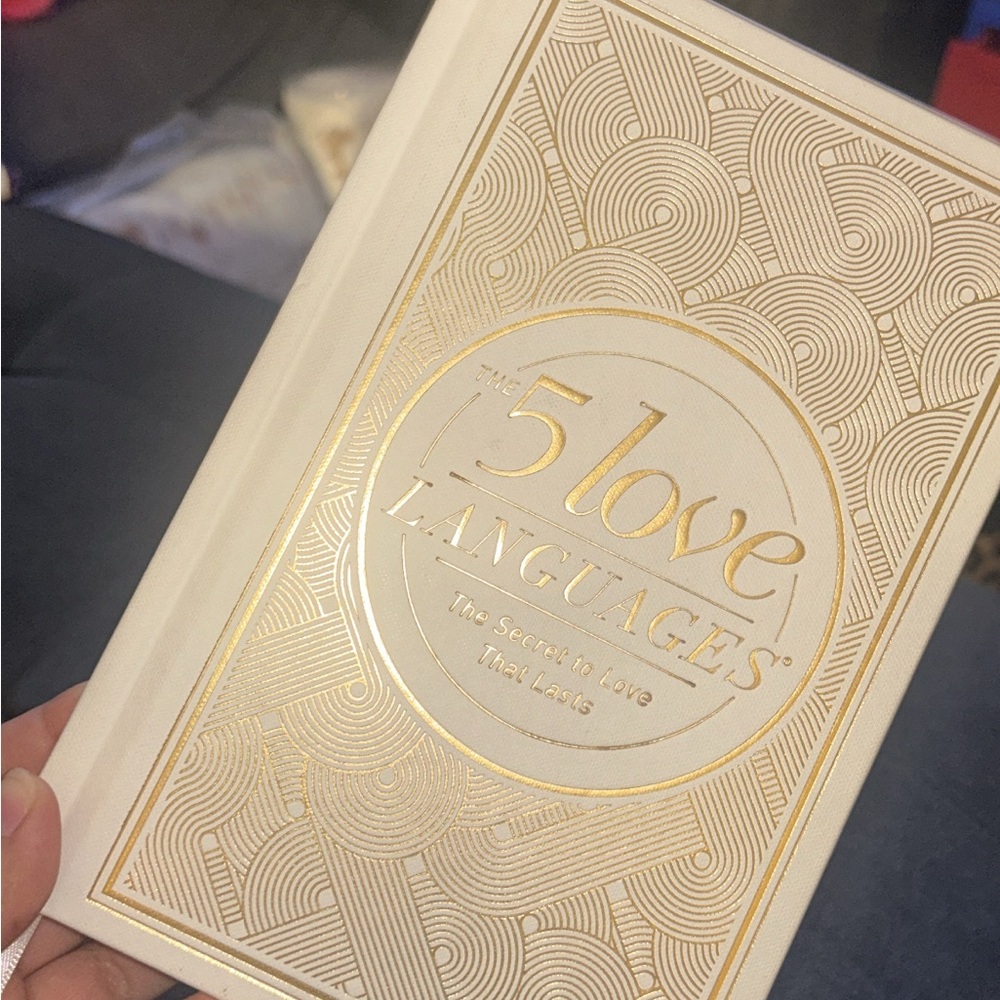The 5 Love Languages Book with Gold Accents